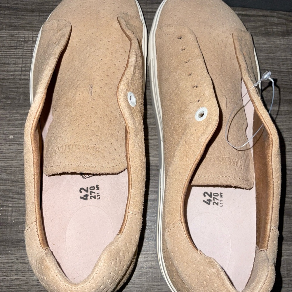 BIRKENSTOCK BEND LOW PERFORATED SUEDE LEATHER SNEAKERS 42 US 11 NEW NO SHOELACES - Picture 13 of 16